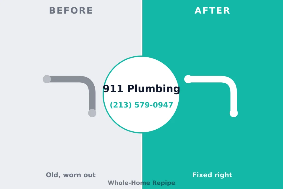 Before and after: plumbing company Penn Yan, NY